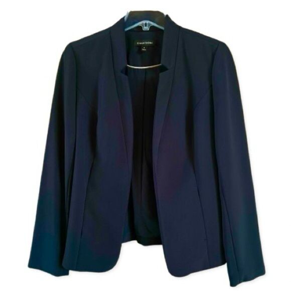 41 Hawthorn Navy Women's Career Business Casual Open Front Blazer Jacket SZ M - Picture 15 of 15